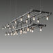 Raw 32 Light 52 inch Double-Decker Linear Suspension Ceiling Light